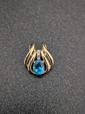 Vintage 14k Gold Emerald-Cut Blue Stone Cocktail Ring, Signed LEJA — listing 3