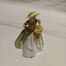 Vintage Porcelain Figurine of an 18th-Century Lady in Pink Dress with Basket of Flowers No mark at all — listing 6