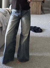 Cheap Monday Wide-Leg Black Denim Jeans