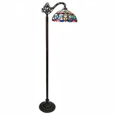Large Decorative Tin & Glass Floor Lantern Candle Holder with Wood Handle, 3ft Tall — listing 4