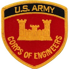 U.S. Army Corps of Engineers Castle Insignia Pin on Black Wool Campaign/Slouch Hat — listing 3