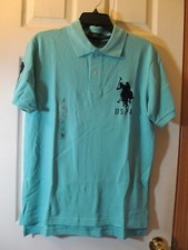 U.S. Polo Assn. Performance Pique Men's Short Sleeve Polo Shirt, Turquoise, XL — listing 5