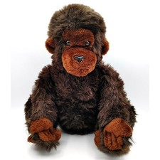 Vintage Cream & Pink Plush Gorilla/Monkey with Satin Rosebud — listing 5