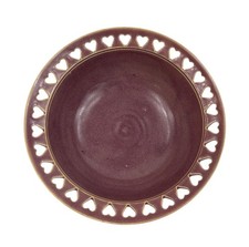 Burgundy Glazed Stoneware Serving Bowl with Scalloped Rim — listing 5