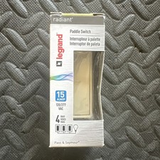 Decorator 4-Way Rocker Light Switch TM874-LACC6, 15A 120/277VAC, Light Almond, listing 3