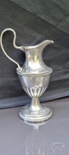 Victorian-Style Silver Plate Hinged-Lid Ewer / Hot Water Jug with Repoussé Scrollwork Only pictorial marks and numbers, no wor — listing 6