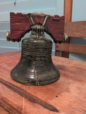 Liberty Bell Christmas Hand Painted Ceramic Illuminated Schoolhouse