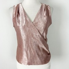 Zara Special Edition Metallic Textured Short-Sleeve Top, Size S — listing 3
