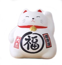 Hand-Painted Ceramic Calico Cat Coin Bank with Coffee Cup — listing 2