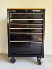 Husky 9-Drawer Rolling Tool Cabinet with Wood Top Work Bench (approx. 46 in.) — listing 2
