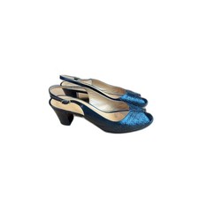 Bruno Magli Women's Cream Leather Peep-Toe Slingback Low-Heel Sandals, Made in Italy