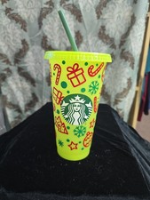 Starbucks Holiday Reusable Hot Cup 16oz with White Lid, Fair Isle Christmas Sweater Design — listing 2