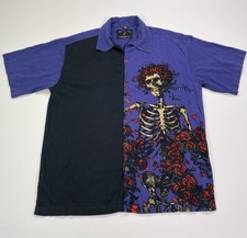 Grateful Dead by David Carey Dancing Skeletons Rayon Button-Up Shirt