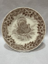 Vintage Brown Transferware Floral Dinnerware Set (bowls, plates, cups & saucers) Royal / Ironstone — listing 6