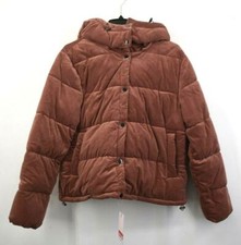Rachel Parcell Dark Green Down Puffer Jacket with Oversized Shawl Collar