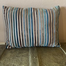 Teal Lumbar Throw Pillow with Three Coconut Buttons
