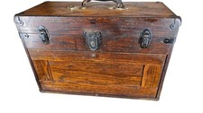 Antique Union Chest Corp. Oak Machinist Tool Chest with 7 Drawers