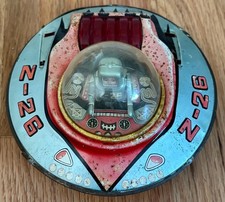Vintage Tin Litho Friction "Small Flying Boat" Space Toy #5 with Original Box, Made in China — listing 2