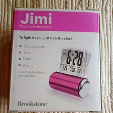 Brookstone Jimi 'The Clock that Rocks' Pewter Digital Alarm Clock — listing 4