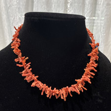 Vintage Mediterranean Red Branch Coral Necklace 18 inch — listing 4