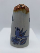 Tonala Mexican Pottery Hand-Painted Bird & Floral Salt or Pepper Shaker — listing 3