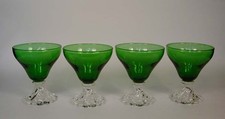 1940s Anchor Hocking Forest Green Boopie Cocktail Glass with Berwick Bubble Foot — listing 5