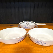Vintage CorningWare Cornflower Blue P-322 Square Baking Dish, 8x8x2 Inch