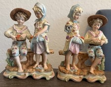 Vintage Japanese Bisque Porcelain Hakata-Style Figurine of Seated Woman Grinding Sesame with Mortar and Pestle (Suribachi) — listing 5