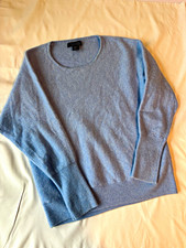 Blue Marled Ribbed Knit Sweater with Woven Size Tag — listing 4