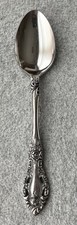 Pair of Stainless Steel Ornate Floral Pattern Tablespoons — listing 5