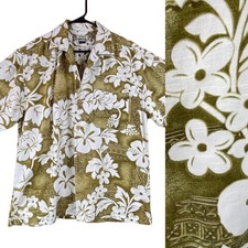 Vintage Tropical Hawaiian Floral Print Button-Up Blouse Brand name is legible — listing 3