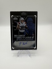 2025 Topps Chrome TreVeyon Henderson RC Green Refractor /175 New England Patriots, listing 2