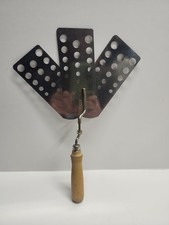 Vintage Wooden Slotted Display Rack / Card or Spoon Holder Panel — listing 4