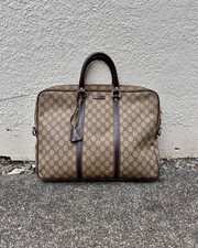 Vintage 1997 Gucci Brown Pigskin Leather Briefcase with Push-Lock and Shoulder Strap, listing 5
