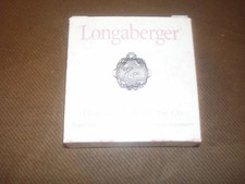 Longaberger Pottery Heart-Shaped 'Horizon of Hope' Tie-On / Ornament with Rose Motif — listing 5
