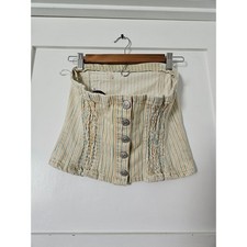 Y2K Denim Cropped Strapless Corset Tube Top — listing 3