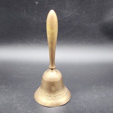 Vintage Brass Hand Bell with Turned Wood Handle — listing 6