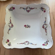 Edelstein Bavaria Maria Theresia 'Sanford' Dinner Plate with Grey Poppy Floral & Gold Trim