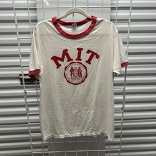 Vintage Champion M.I.T. Crest Red Ringer T-Shirt, Size X-Large