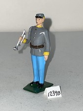 7 ct. Confederate Lead Toy Soldiers with Lead Toy Cannon, ~1.5" Marching Infantry Band Set — listing 6