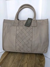 Vince Camuto Pebbled Leather Tote Bag in Blue with Gold Hardware — listing 2