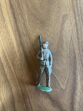 Lot of 5 WWI-Era Lead Toy Soldiers, Marching & Advancing Infantry Figures — listing 4