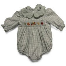 Stitchy Fish baby romper Baby Girl Pumpkin Fall Bubble Romper, Size 3m — listing 6