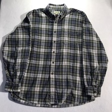 L.L.Bean Slim Fit 100% Cotton Plaid Flannel Shirt, Size M-Tall — listing 3
