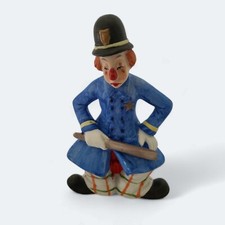 Porcelain Clown Policeman Figurine in Blue Uniform with Billy Club — listing 5