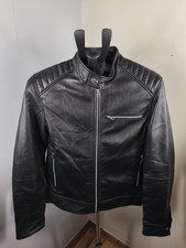 Replay Yellow Leather Trucker Jacket with Star Appliqués and Fringe Medium — listing 2