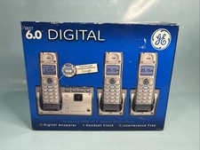 GE 3-Handset Cordless Phone System with Digital Answering, Caller ID, DECT 6.0