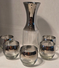 Vintage Silver Fade Ombré Glass Decanter with Mercury Silver Neck — listing 2