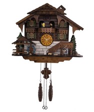 Black Forest Carved Wood Cuckoo Clock with Bird Finial and Maple Leaves — listing 2