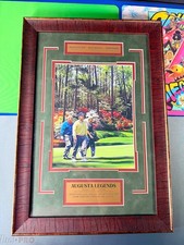 Framed Vintage-Style Golf Swing Sequence Print, 9-Panel Illustration in Ornate Gilt Frame — listing 2